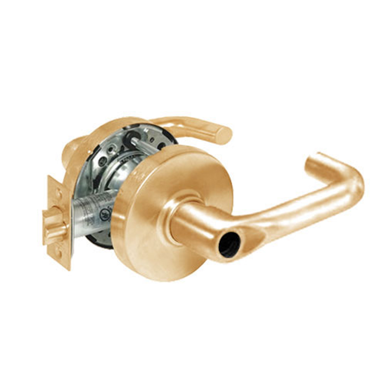 28LC-10G24-LJ-10 Sargent 10 Line Cylindrical Entry Locks with J Lever Design and L Rose Less Cylinder in Dull Bronze