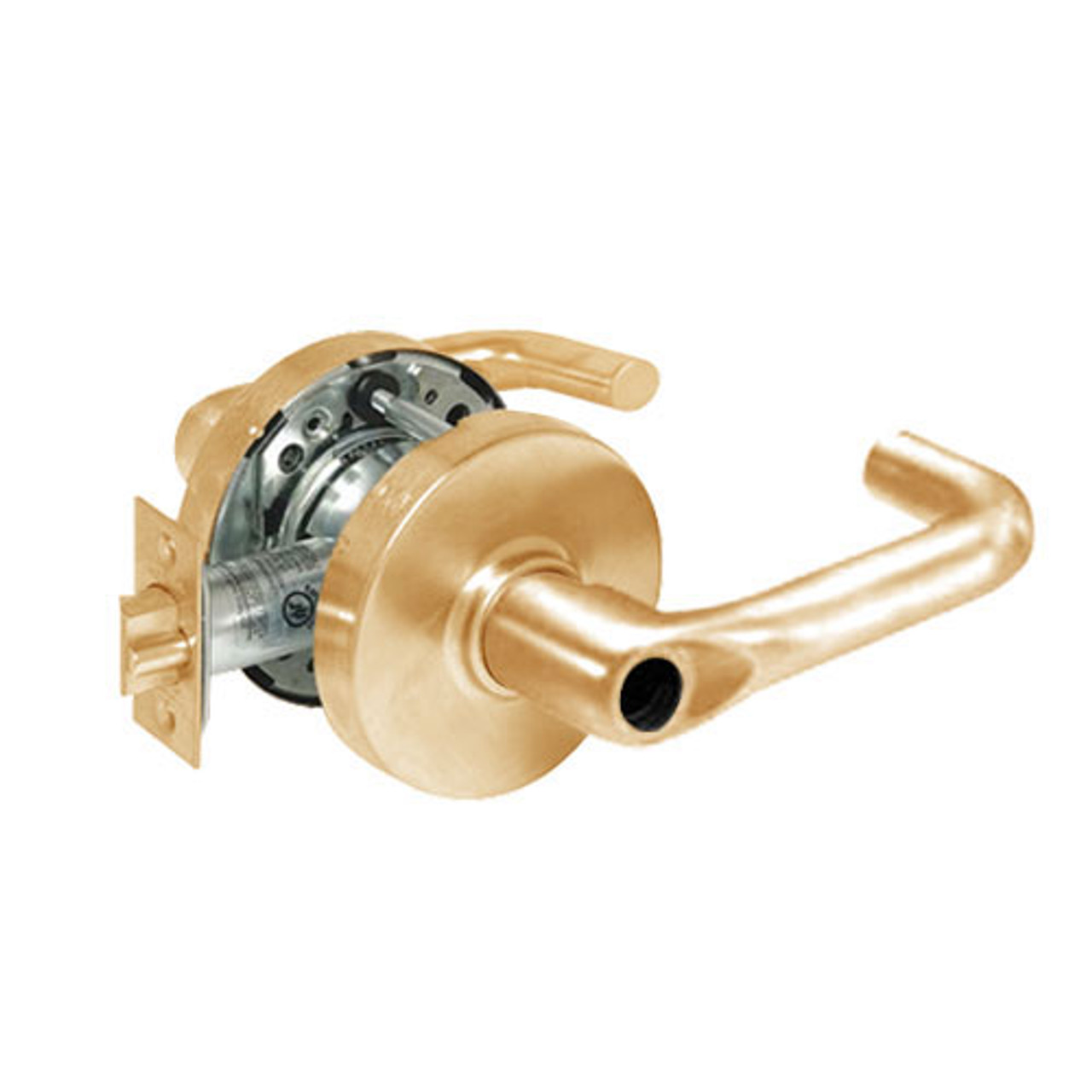 28LC-10G38-LJ-10 Sargent 10 Line Cylindrical Classroom Locks with J Lever Design and L Rose Less Cylinder in Dull Bronze