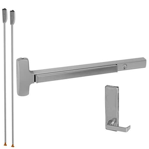 CD25-V-L-BE-DANE-US15-4-LHR Falcon Exit Device in Satin Nickel