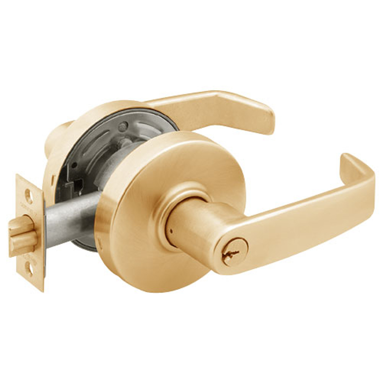 28-7G04-LL-10 Sargent 7 Line Cylindrical Storeroom/Closet Locks with L Lever Design and L Rose in Dull Bronze