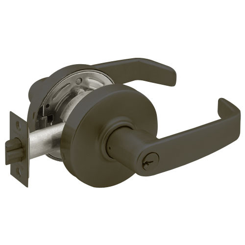 28-7G37-LL-10B Sargent 7 Line Cylindrical Classroom Locks with L Lever Design and L Rose in Oil Rubbed Bronze