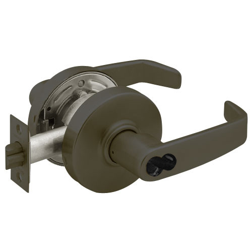 2870-7G04-LL-10B Sargent 7 Line Cylindrical Storeroom/Closet Locks with L Lever Design and L Rose Prepped for SFIC in Oxidized Dull Bronze
