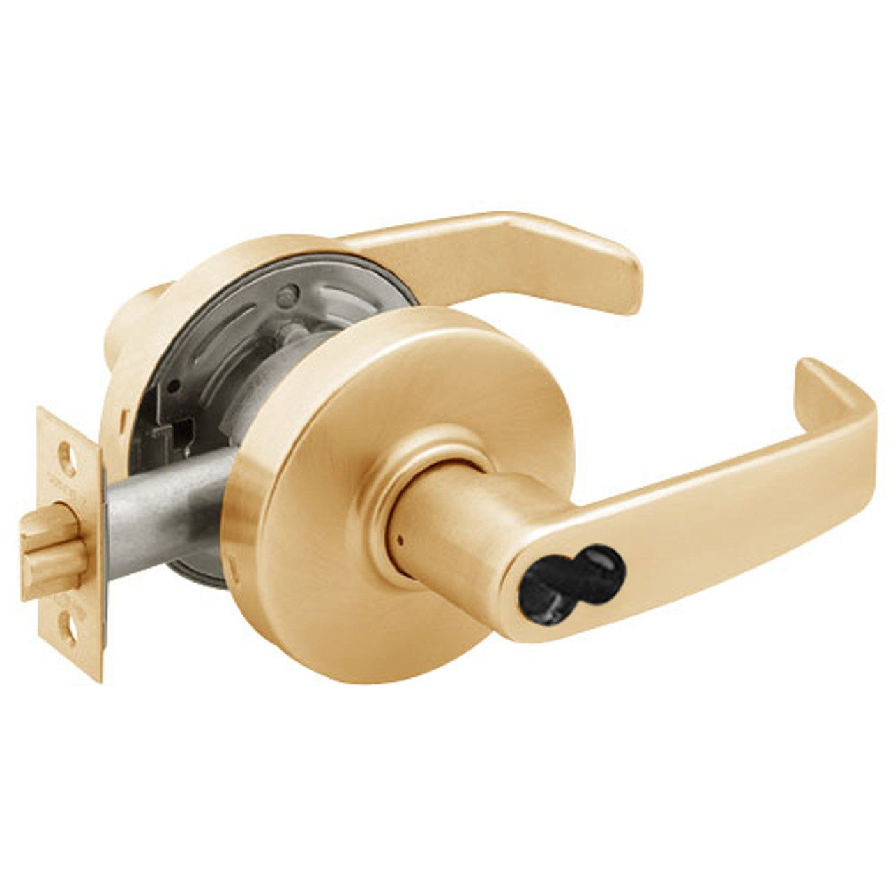 2870-7G37-LL-10 Sargent 7 Line Cylindrical Classroom Locks with L Lever Design and L Rose Prepped for SFIC in Dull Bronze