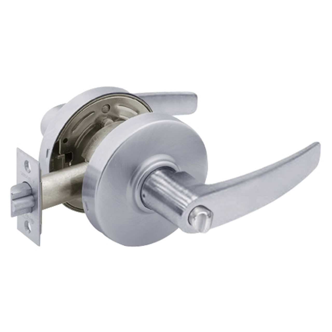 28-7U68-LB-26D Sargent 7 Line Cylindrical Hospital/Privacy Locks with B Lever Design and L Rose in Satin Chrome