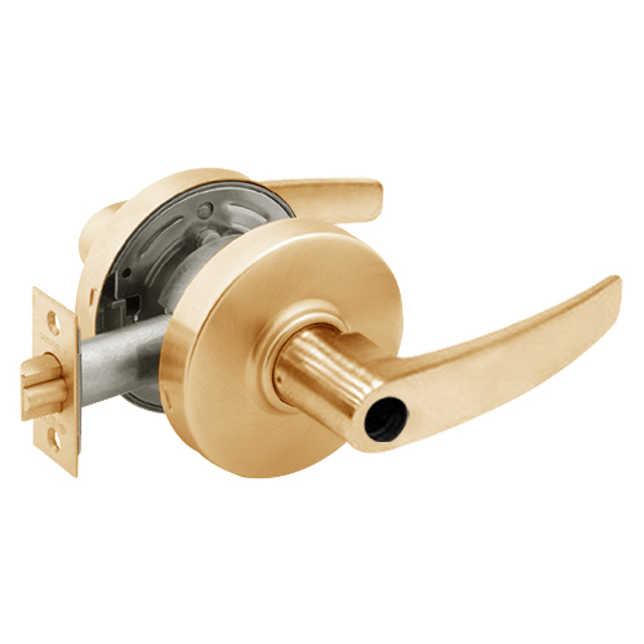 28LC-7G37-LB-10 Sargent 7 Line Cylindrical Classroom Locks with B Lever Design and L Rose Less Cylinder in Dull Bronze