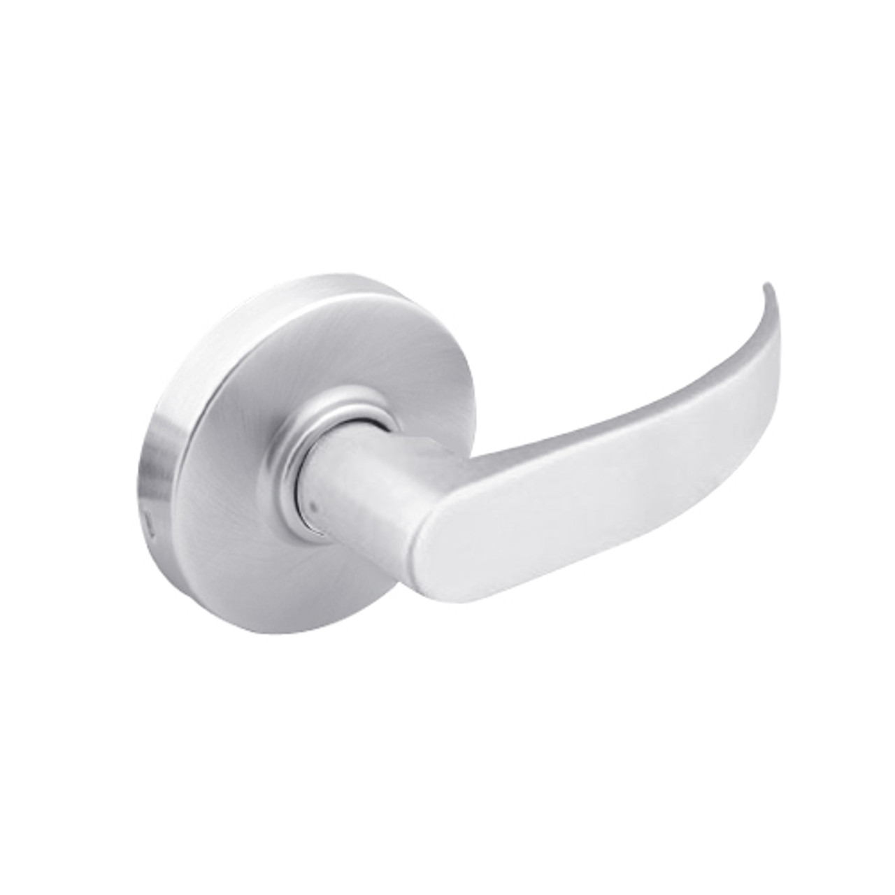 28-7U94-LP-26 Sargent 7 Line Cylindrical Double Lever Pull with P Lever Design and L Rose in Bright Chrome