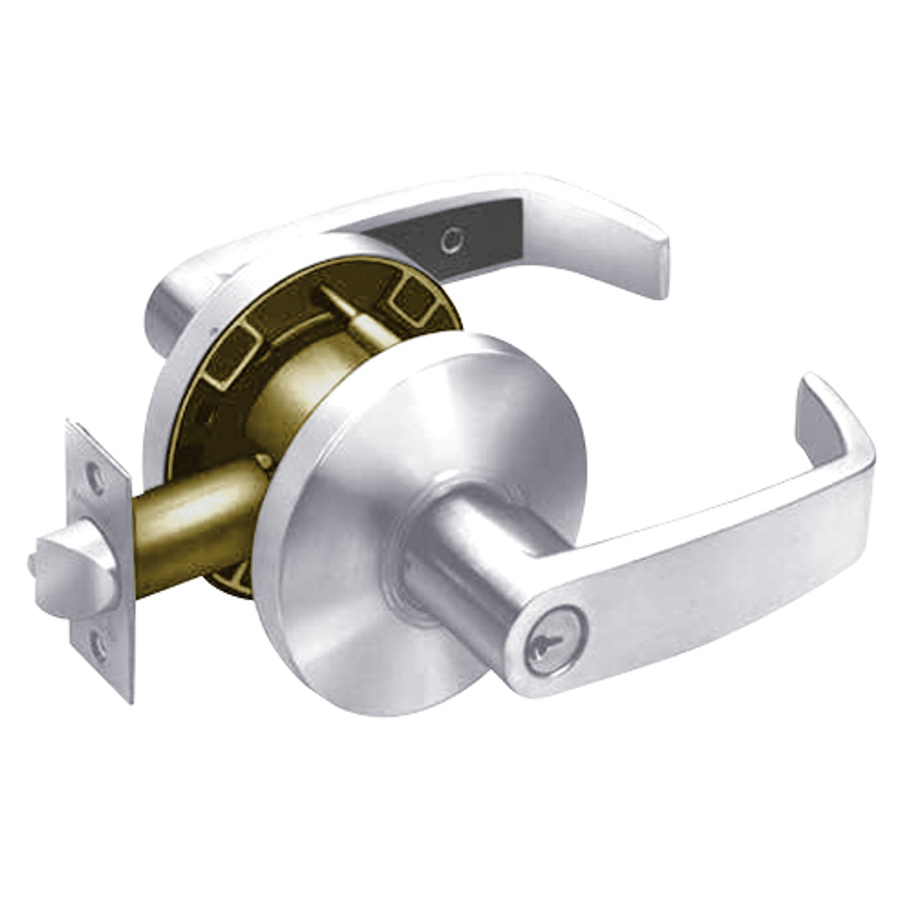 28-65G05-KL-26 Sargent 6500 Series Cylindrical Entrance/Office Locks with L Lever Design and K Rose in Bright Chrome