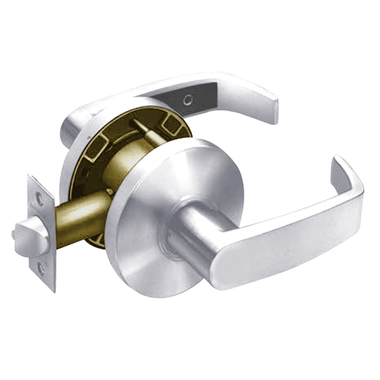 28-65U65-KL-26 Sargent 6500 Series Cylindrical Privacy Locks with L Lever Design and K Rose in Bright Chrome