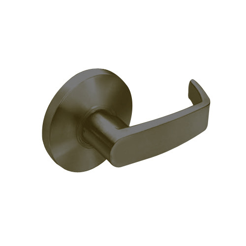 28-65U94-KL-10B Sargent 6500 Series Cylindrical Double Lever Pull with L Lever Design and K Rose in Oxidized Dull Bronze