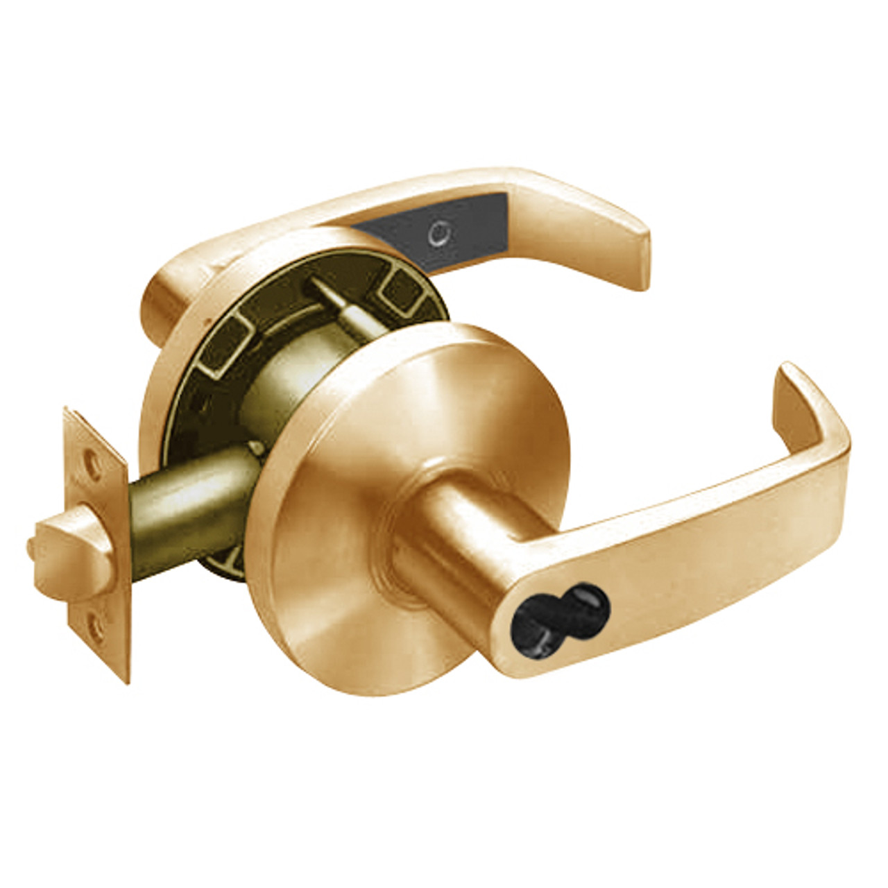 2860-65G37-KL-10 Sargent 6500 Series Cylindrical Classroom Locks with L Lever Design and K Rose Prepped for LFIC in Dull Bronze