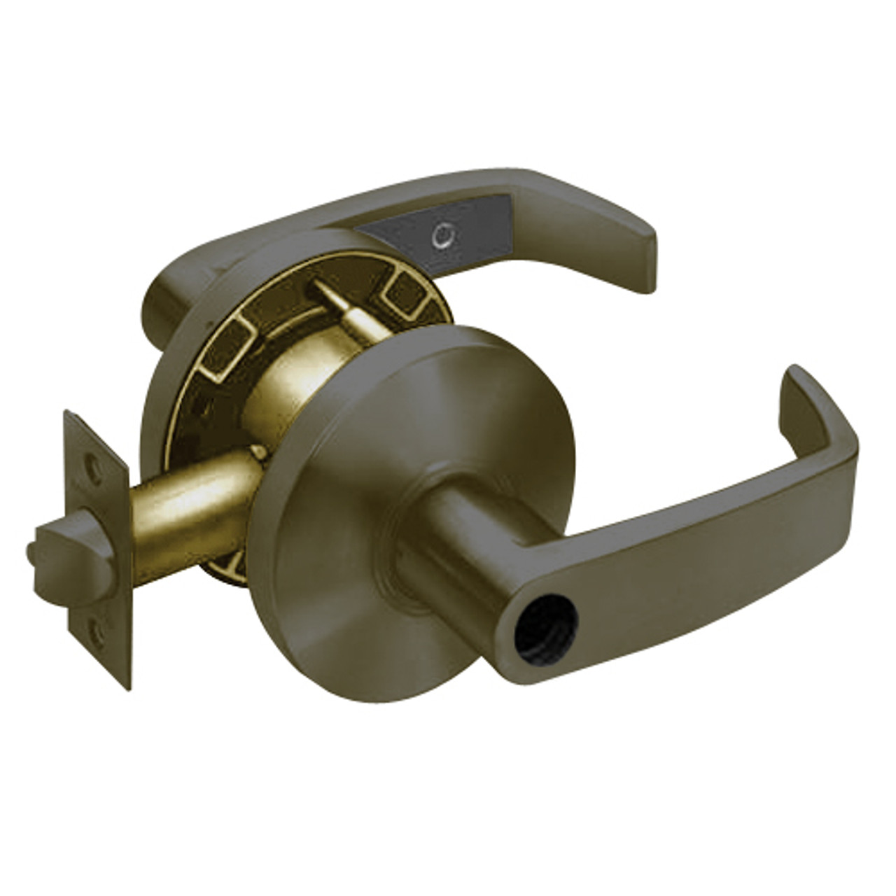 28LC-65G04-KL-10B Sargent 6500 Series Cylindrical Storeroom/Closet Locks with L Lever Design and K Rose Less Cylinder in Oxidized Dull Bronze