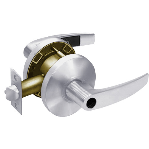 28LC-65G04-KB-26D Sargent 6500 Series Cylindrical Storeroom/Closet Locks with B Lever Design and K Rose Less Cylinder in Satin Chrome