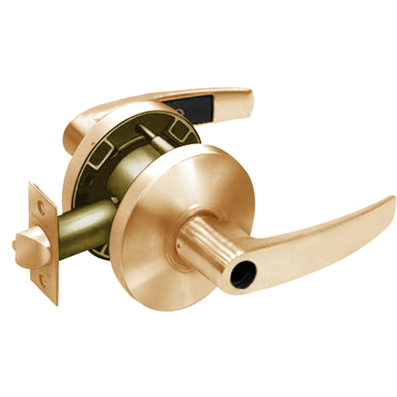 28LC-65G37-KB-10 Sargent 6500 Series Cylindrical Classroom Locks with B Lever Design and K Rose Less Cylinder in Dull Bronze