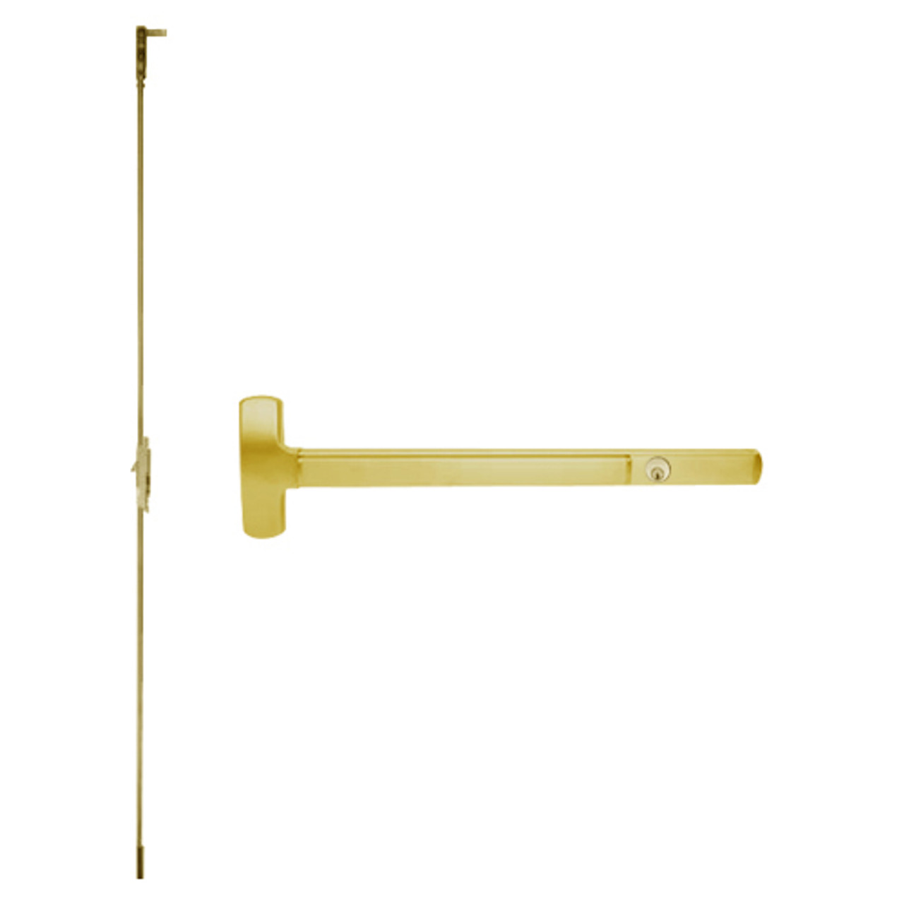 CD25-C-EO-US3-4 Falcon Exit Device in Polished Brass