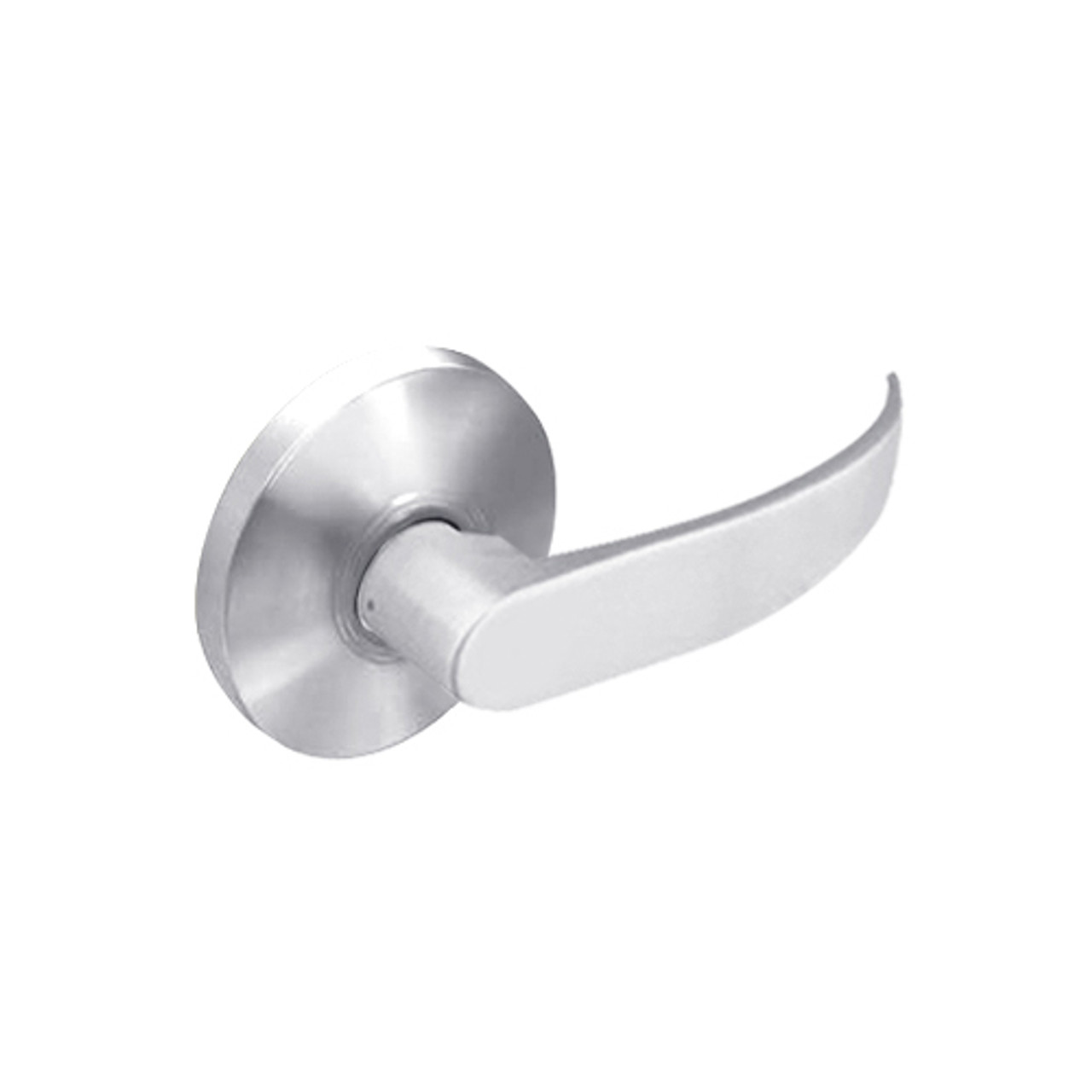 28-65U93-KP-26 Sargent 6500 Series Cylindrical Single Lever Pull with P Lever Design and K Rose in Bright Chrome