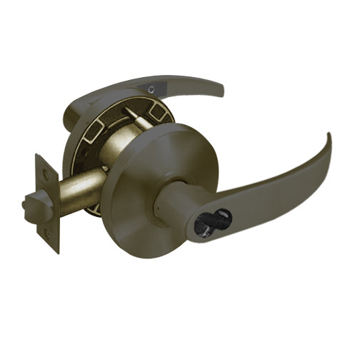 2860-65G04-KP-10B Sargent 6500 Series Cylindrical Storeroom/Closet Locks with P Lever Design and K Rose Prepped for LFIC in Oil Rubbed Bronze