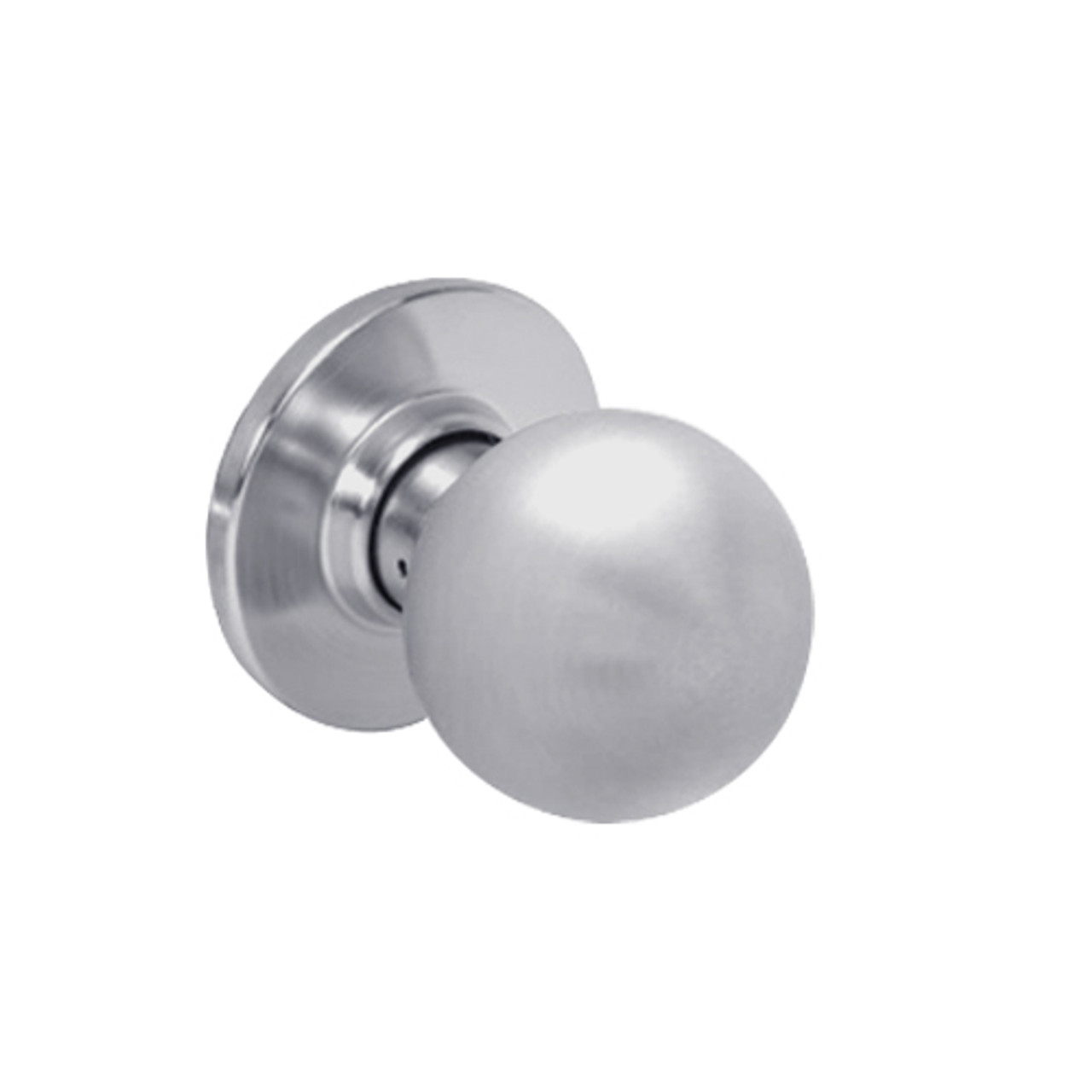 28-6U93-OB-26D Sargent 6 Line Series Single Knob Pull with B Knob Design and O Rose in Satin Chrome