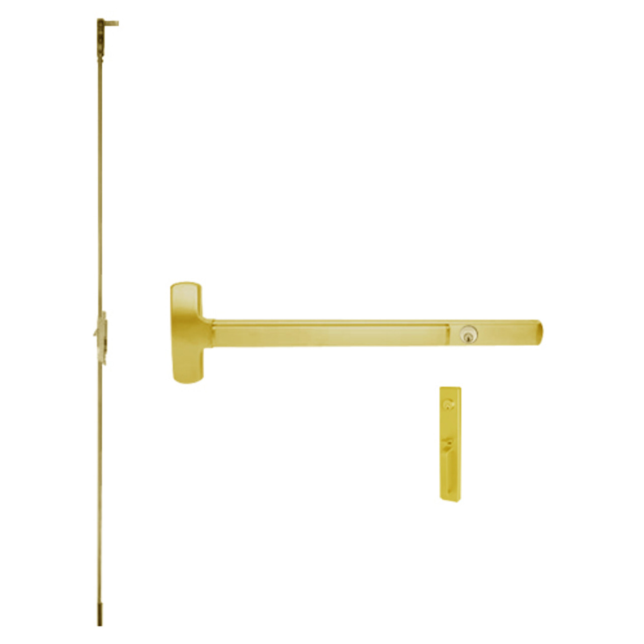CD25-C-TP-US3-4 Falcon Exit Device in Polished Brass