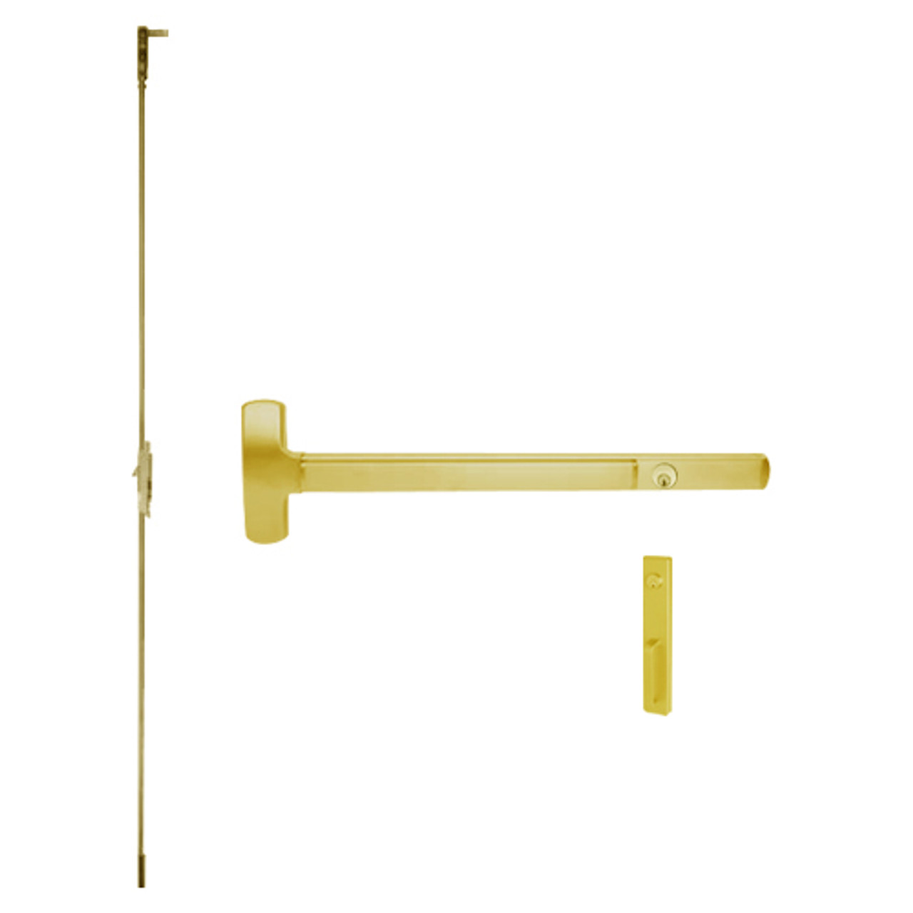 CD25-C-NL-US3-4 Falcon Exit Device in Polished Brass