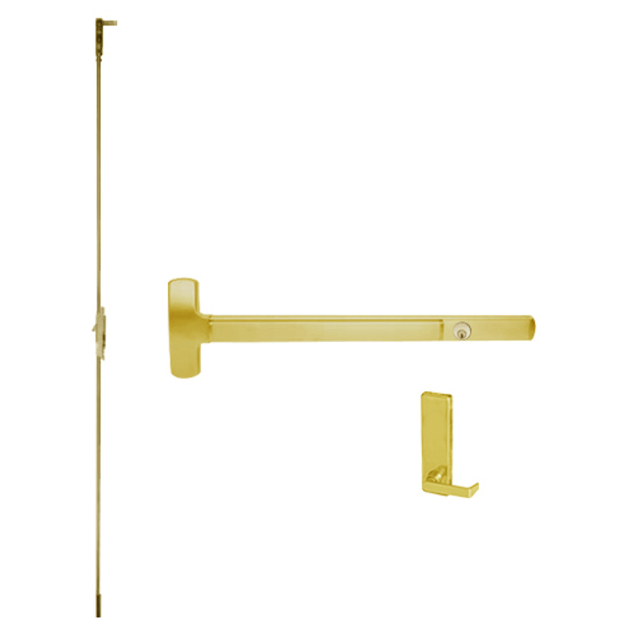 CD25-C-L-BE-DANE-US4-2-LHR Falcon Exit Device in Satin Brass