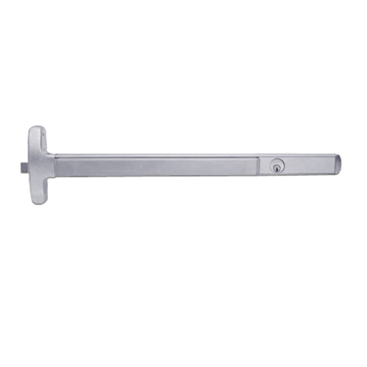 CD24-R-NL-OP-US26D-4 Falcon 24 Series Night Latch with Less Trim Rim Exit  Device in Satin Chrome