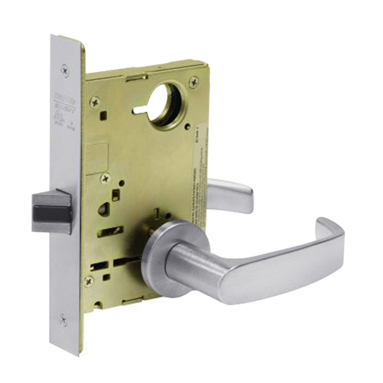 8215-LNL-26D Sargent 8200 Series Passage or Closet Mortise Lock with LNL Lever Trim in Satin Chrome