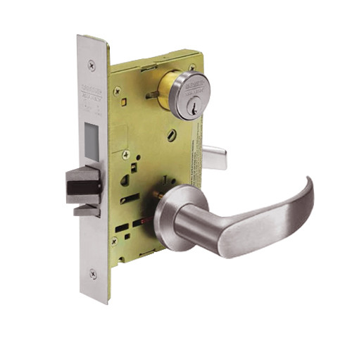 8252-LNP-32D Sargent 8200 Series Institutional Mortise Lock with LNP Lever Trim in Satin Stainless Steel