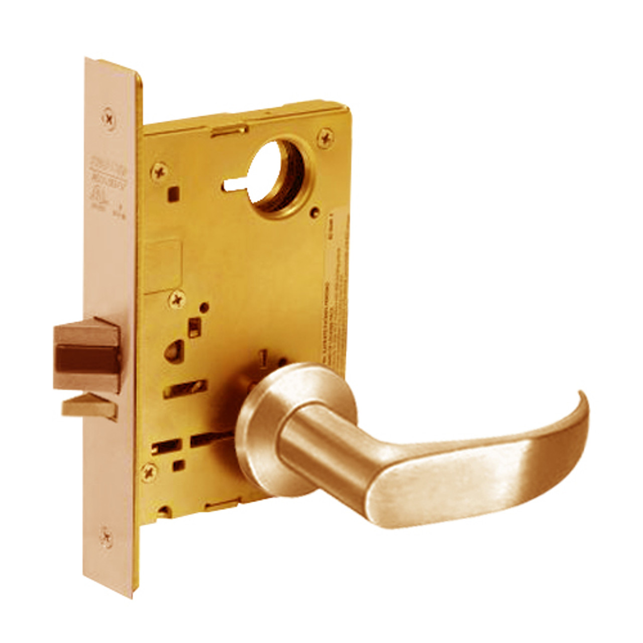 8215-LNP-10 Sargent 8200 Series Passage or Closet Mortise Lock with LNP Lever Trim in Dull Bronze