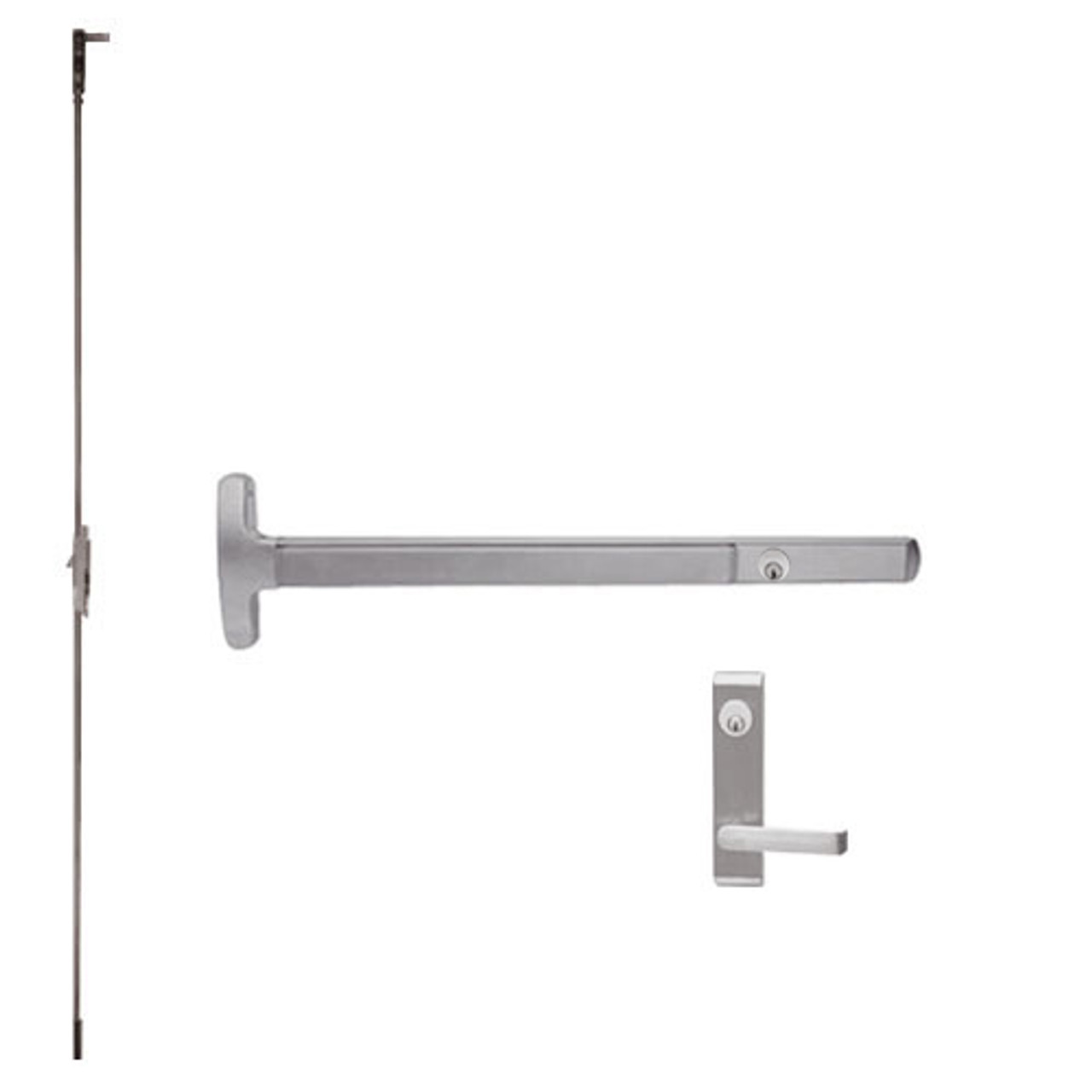 CD24-C-L-DANE-US32D-3-LHR Falcon Exit Device in Satin Stainless Steel