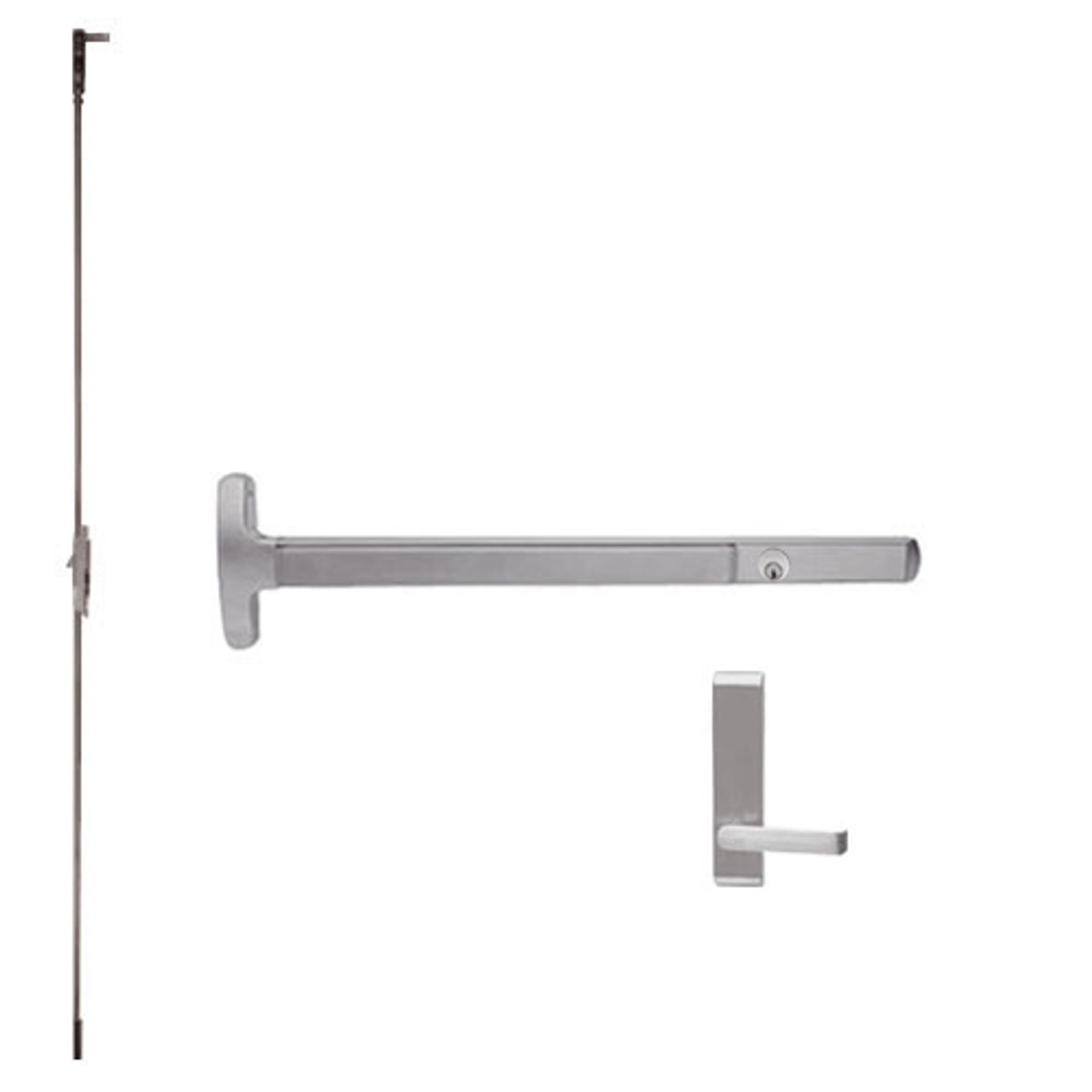 CD24-C-L-BE-DANE-US32D-3-LHR Falcon Exit Device in Satin Stainless Steel