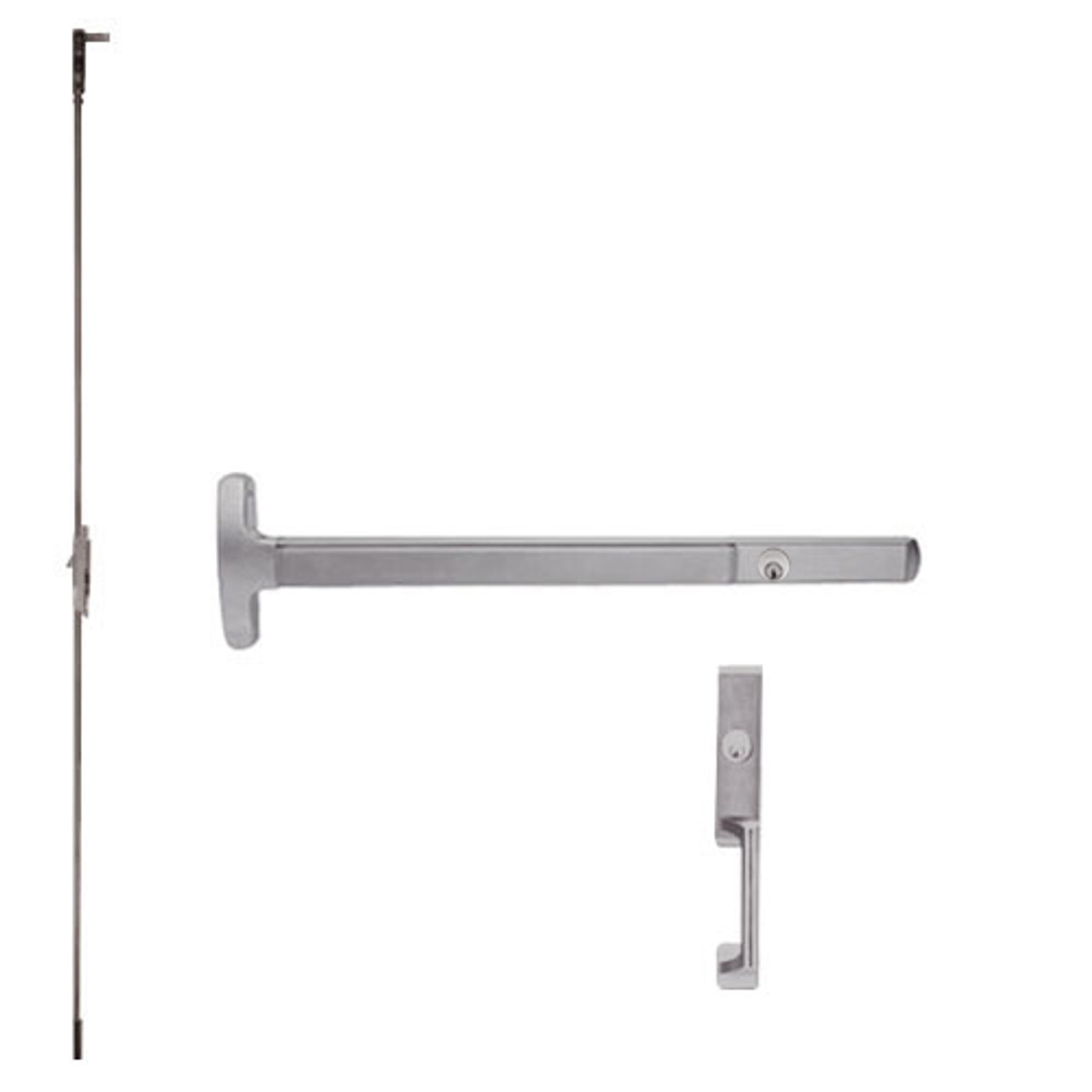 CD24-C-NL-US32D-4-LHR Falcon Exit Device in Satin Stainless Steel