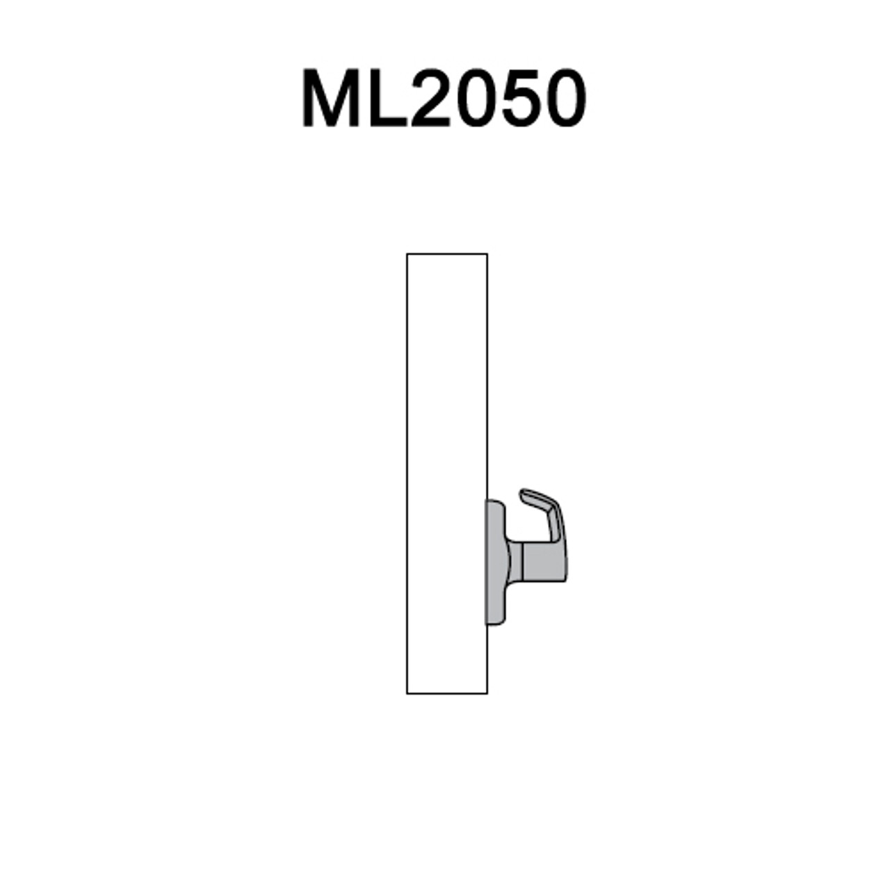 ML2050-LWA-605 Corbin Russwin ML2000 Series Mortise Half Dummy Locksets with Lustra Lever in Bright Brass