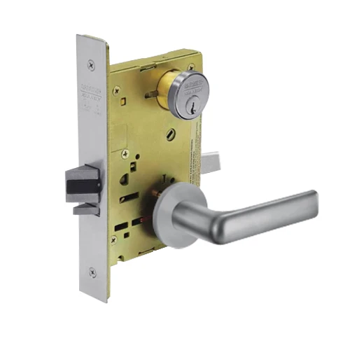 8216-LNE-26D Sargent 8200 Series Apartment or Exit Mortise Lock with LNE Lever Trim in Satin Chrome