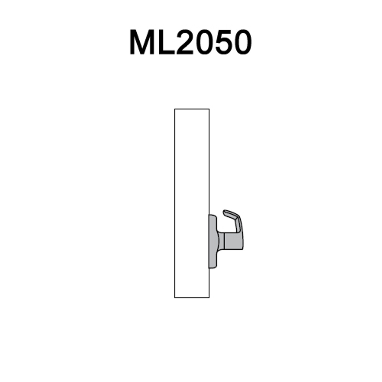 ML2050-RWA-629 Corbin Russwin ML2000 Series Mortise Half Dummy Locksets with Regis Lever in Bright Stainless Steel