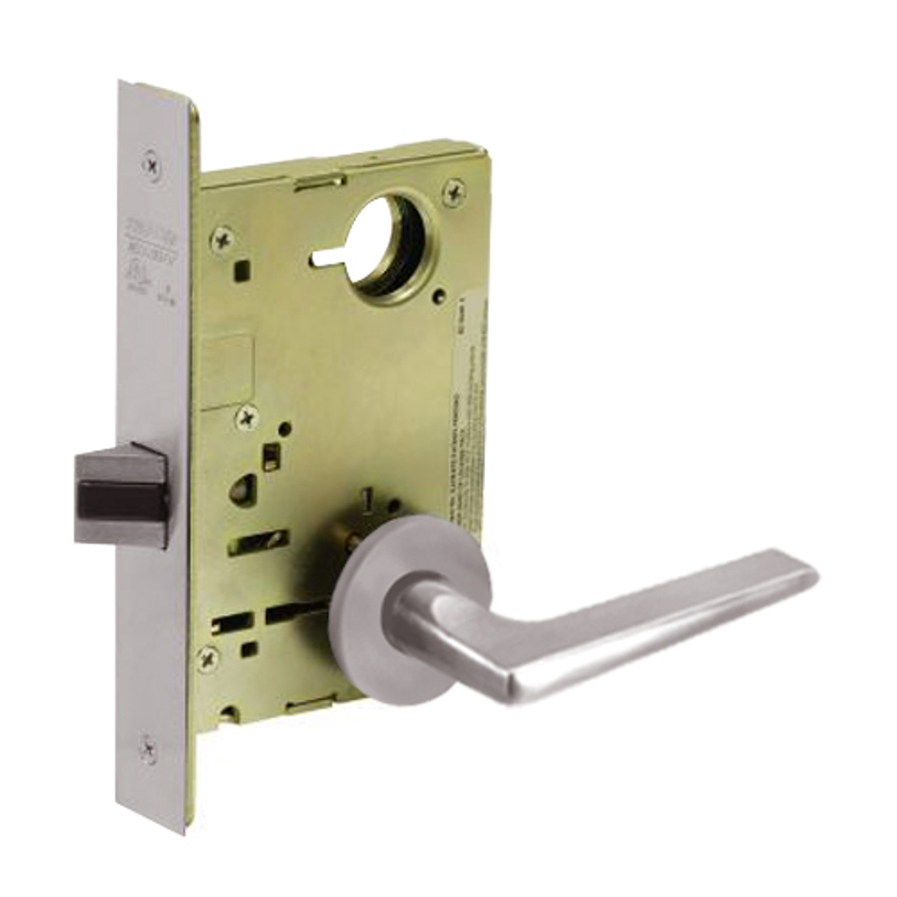 8213-LNF-32D Sargent 8200 Series Communication or Exit Mortise Lock with LNF Lever Trim in Satin Stainless Steel