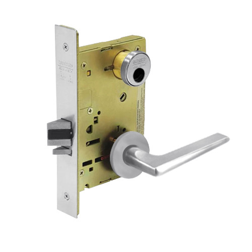 LC-8236-LNF-26 Sargent 8200 Series Closet Mortise Lock with LNF Lever Trim Less Cylinder in Bright Chrome