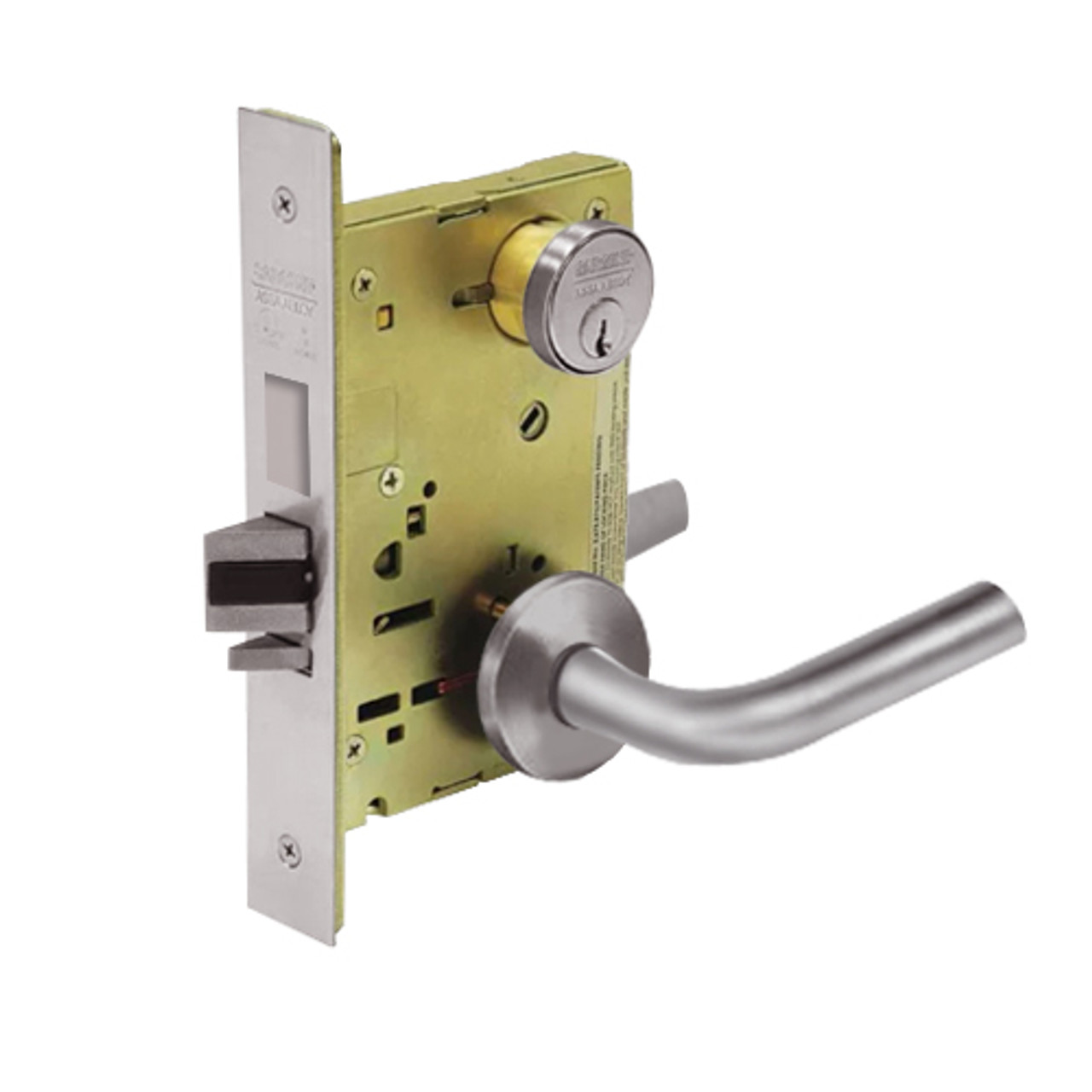 8241-LNW-32D Sargent 8200 Series Classroom Security Mortise Lock with LNW Lever Trim in Satin Stainless Steel