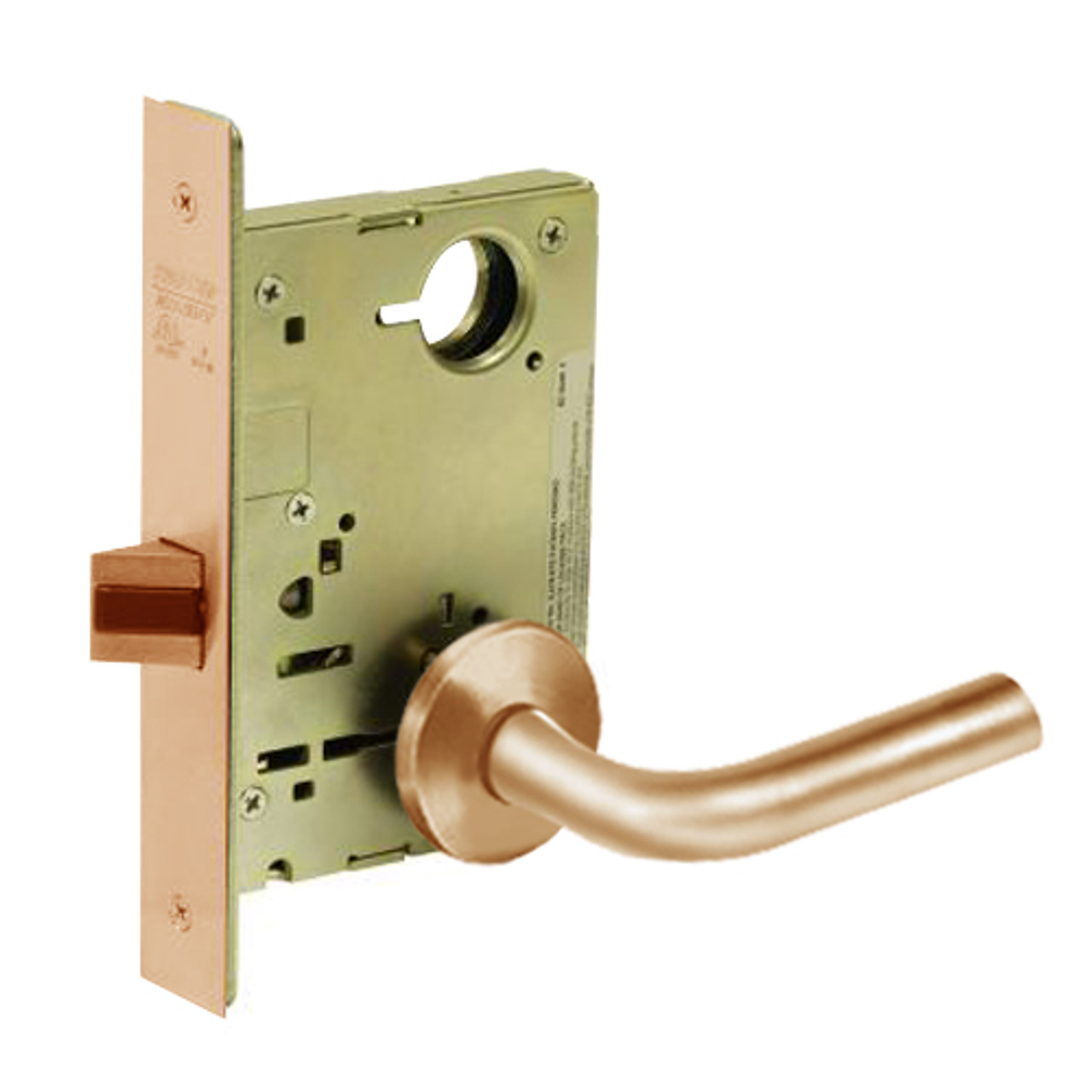8215-LNW-10 Sargent 8200 Series Passage or Closet Mortise Lock with LNW Lever Trim in Dull Bronze