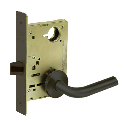 8215-LNW-10B Sargent 8200 Series Passage or Closet Mortise Lock with LNW Lever Trim in Oil Rubbed Bronze