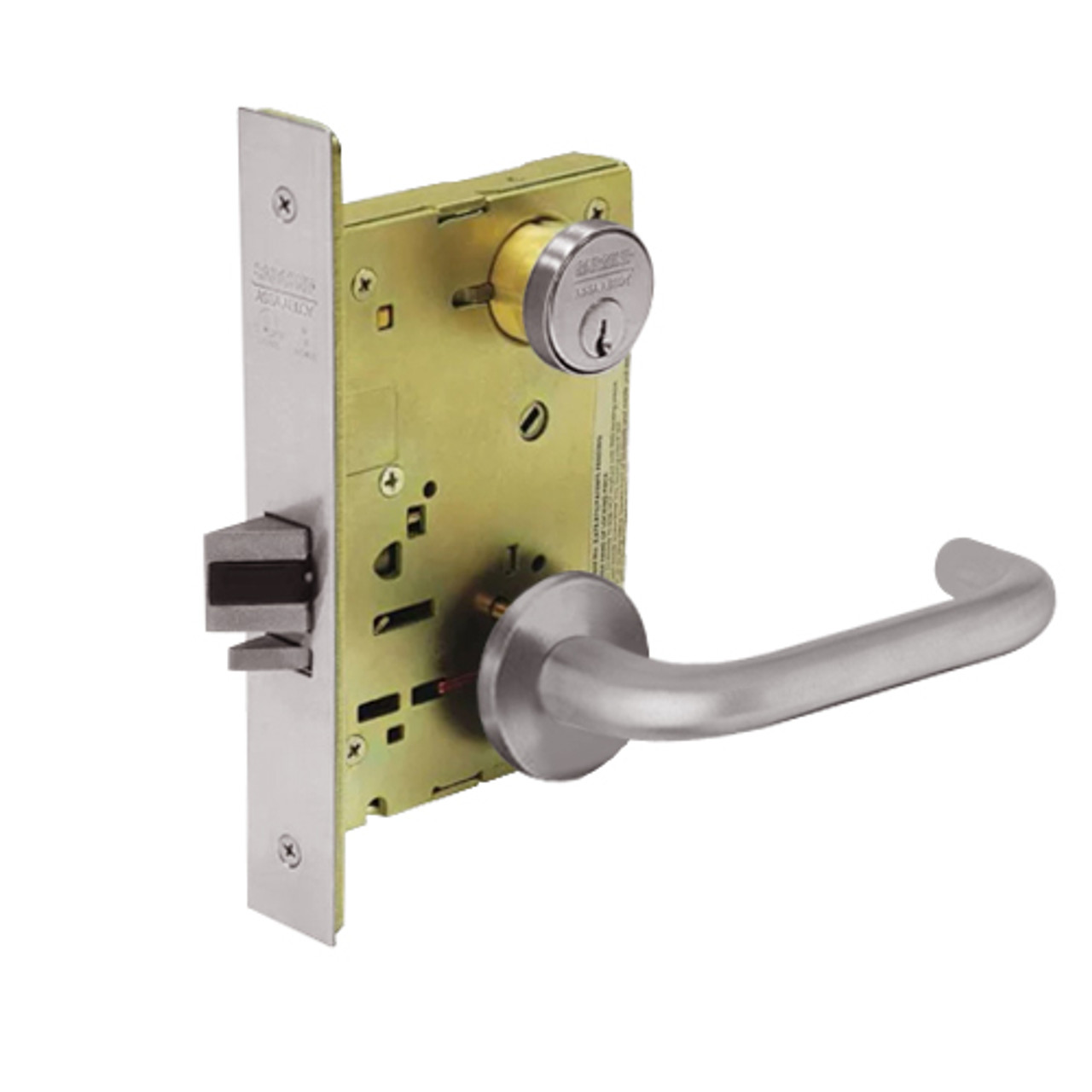 8231-LNJ-32D Sargent 8200 Series Utility Mortise Lock with LNJ Lever Trim in Satin Stainless Steel