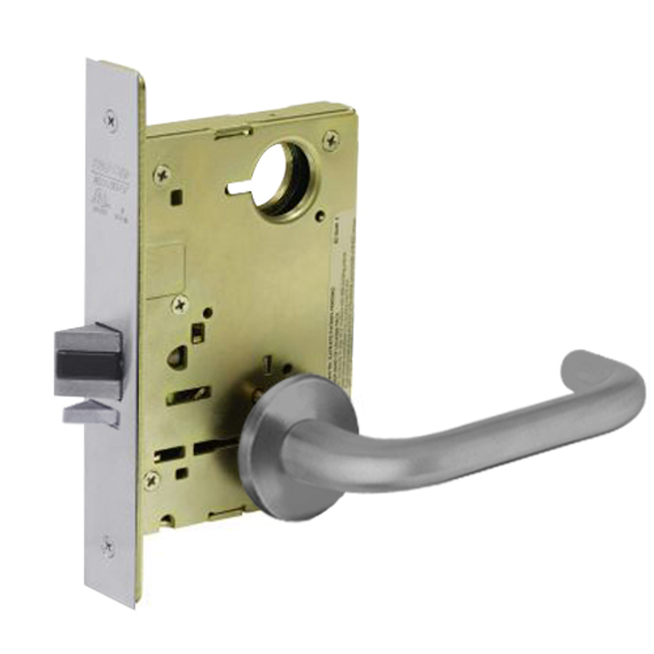 8213-LNJ-26D Sargent 8200 Series Communication or Exit Mortise Lock with LNJ Lever Trim in Satin Chrome