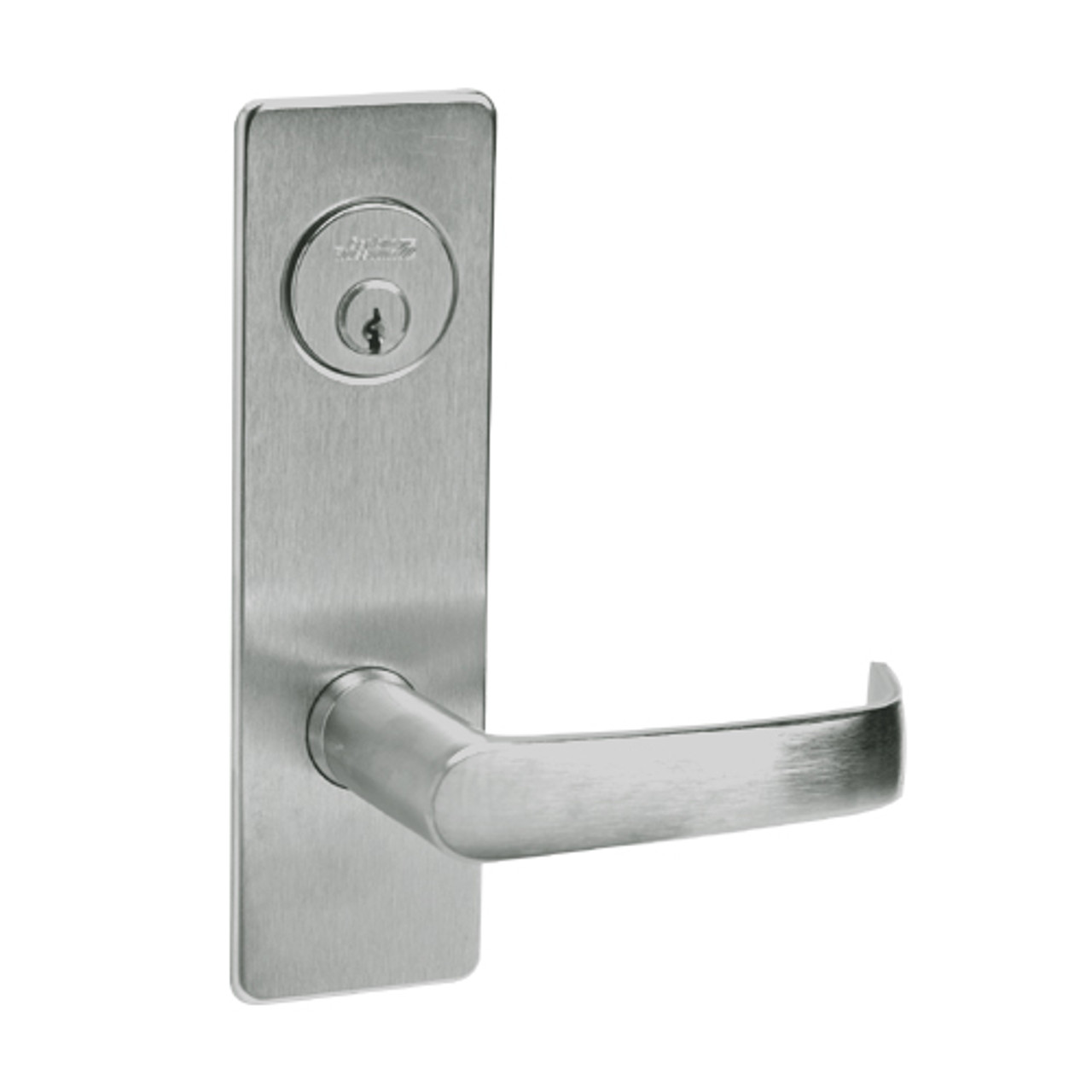 ML2055-NSM-619 Corbin Russwin ML2000 Series Mortise Classroom Locksets with Newport Lever in Satin Nickel