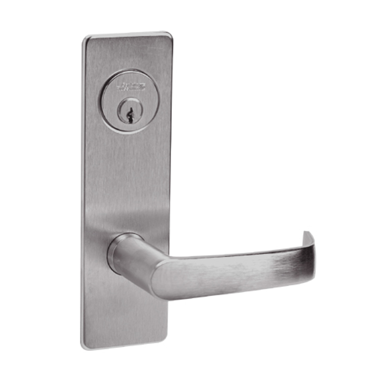 ML2056-NSM-630 Corbin Russwin ML2000 Series Mortise Classroom Locksets with Newport Lever in Satin Stainless