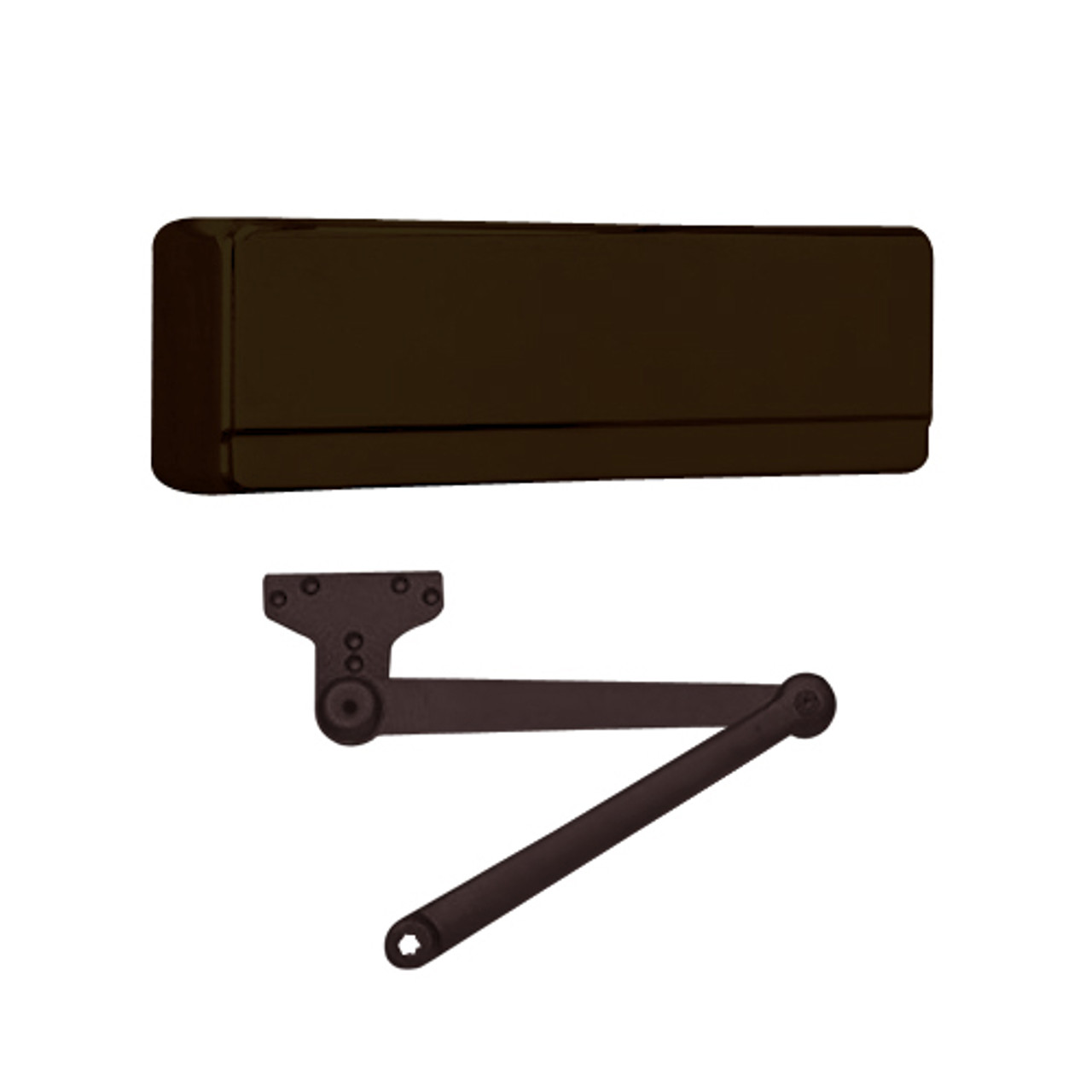 281-P10-10BE Sargent 281 Series Powerglide Cast Iron Door Closer with Heavy Duty Parallel Arm in Dark Oxidized Satin Bronze
