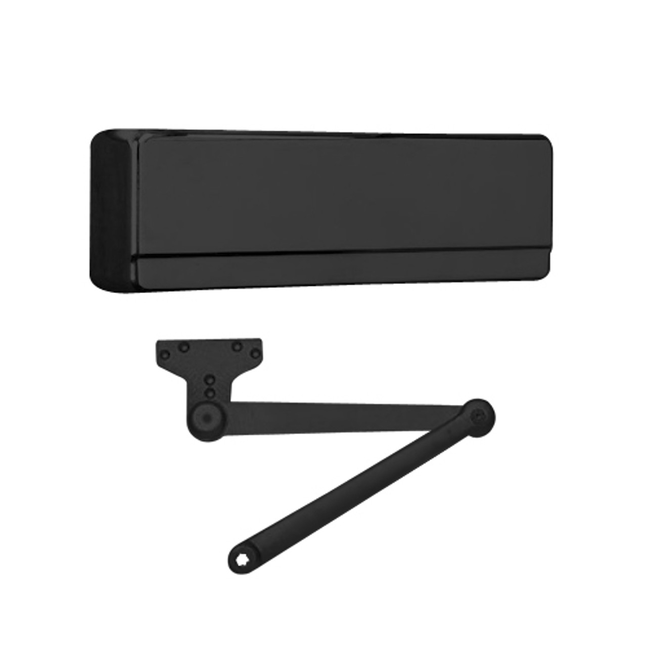 281-P10-ED Sargent 281 Series Powerglide Cast Iron Door Closer with Heavy Duty Parallel Arm in Black Powder Coat