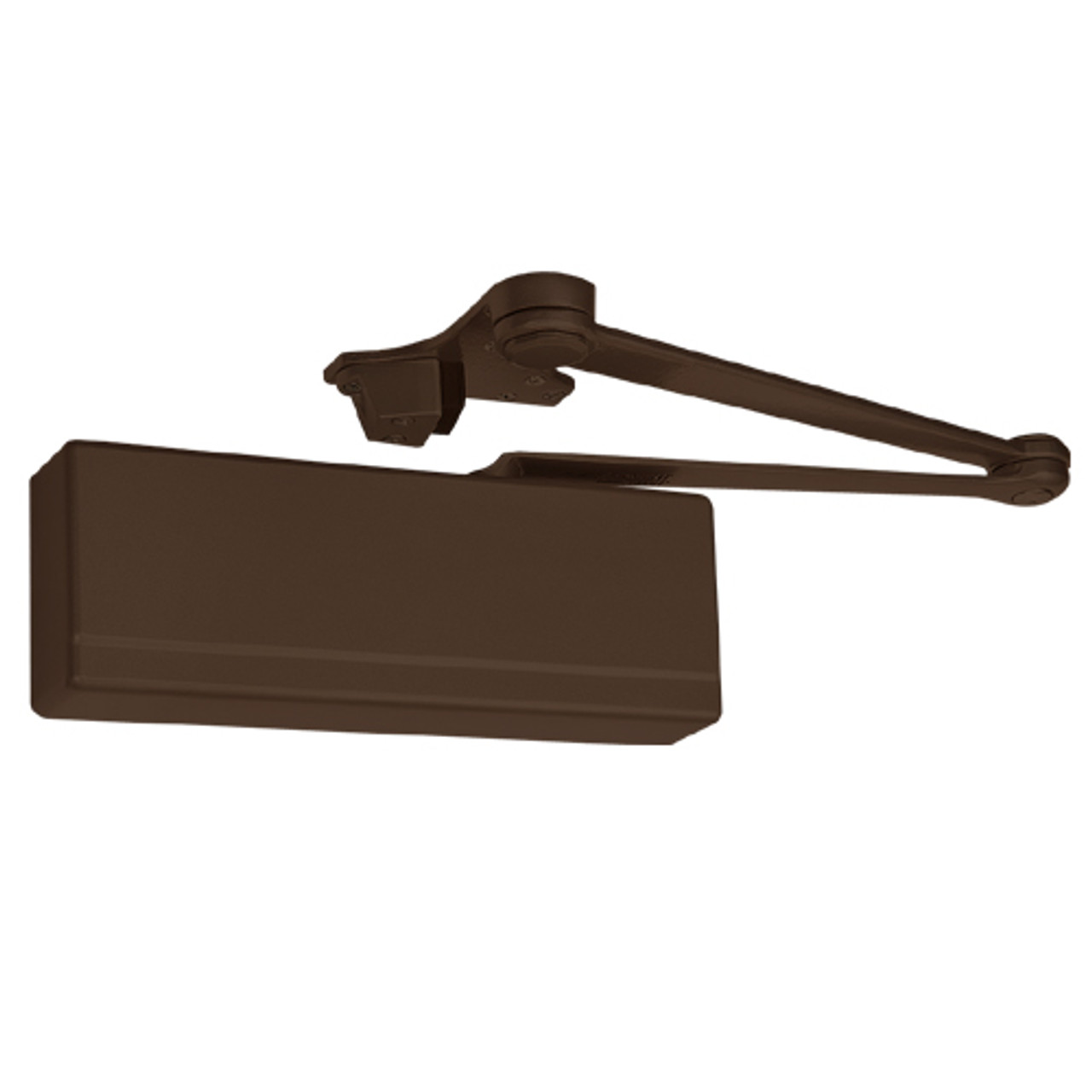 281-CPS-10BE Sargent 281 Series Powerglide Cast Iron Door Closer with Heavy Duty Parallel Arm with Compression Stop in Dark Oxidized Satin Bronze