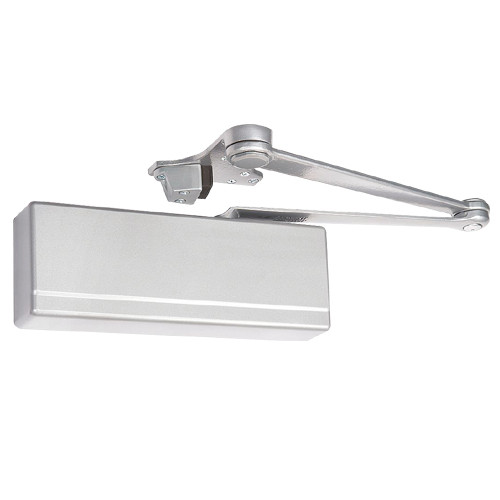 281-CPS-EN Sargent 281 Series Powerglide Cast Iron Door Closer with Heavy Duty Parallel Arm with Compression Stop in Aluminum Powder Coat