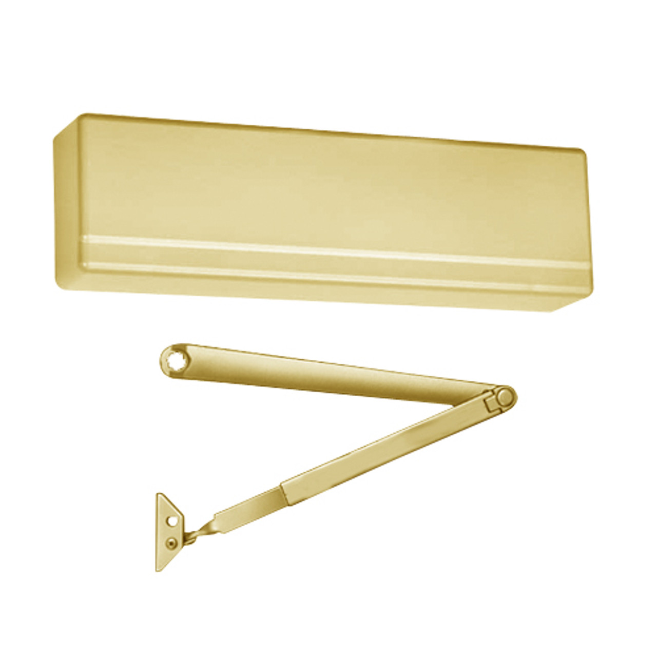 351-OLC-EAB Sargent 351 Series Powerglide Door Closer with Regular Duty Standard Arm for Low Ceiling in Brass Powder Coat