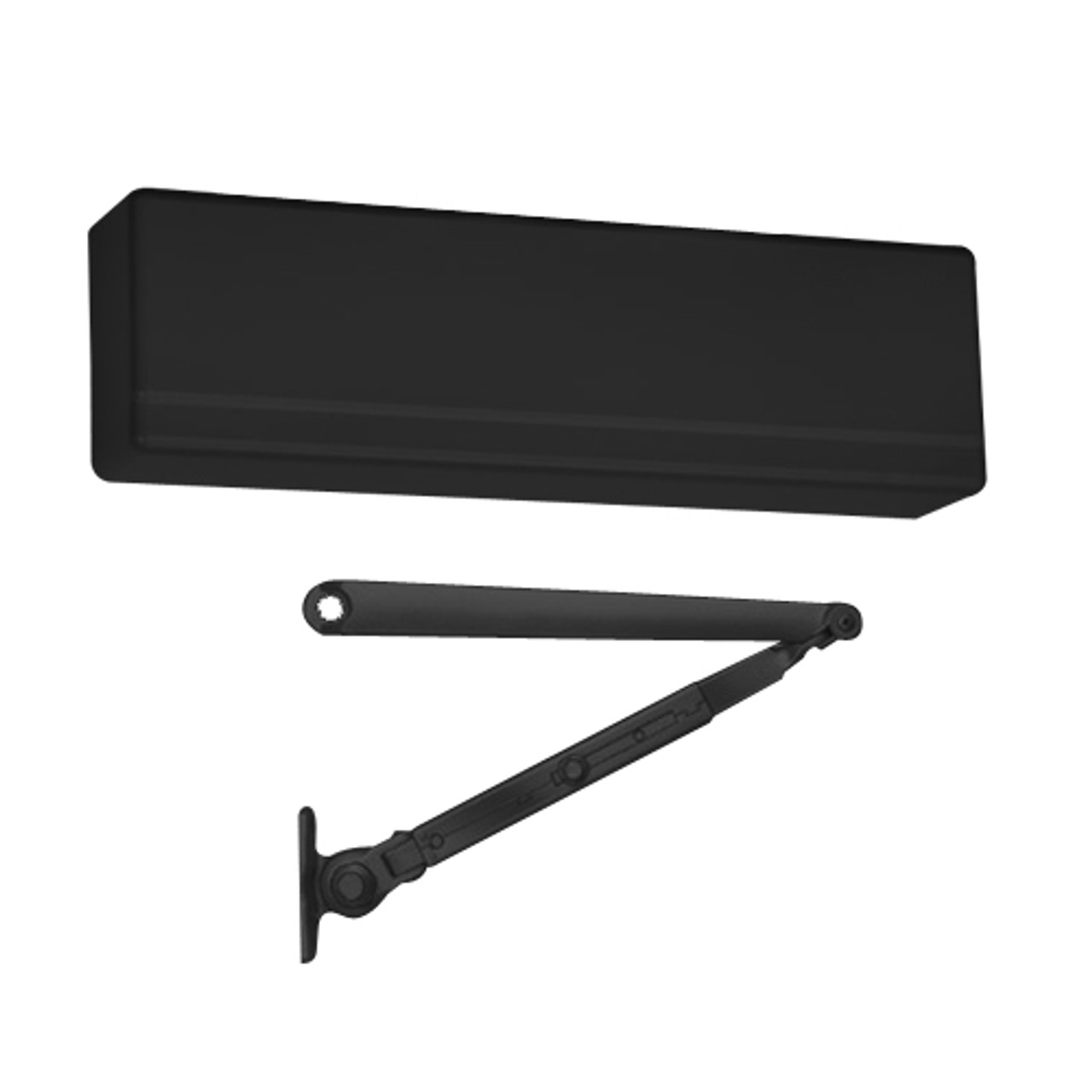 351-H-ED Sargent 351 Series Powerglide Door Closer with Regular Duty Hold Open Arm in Black Powder Coat