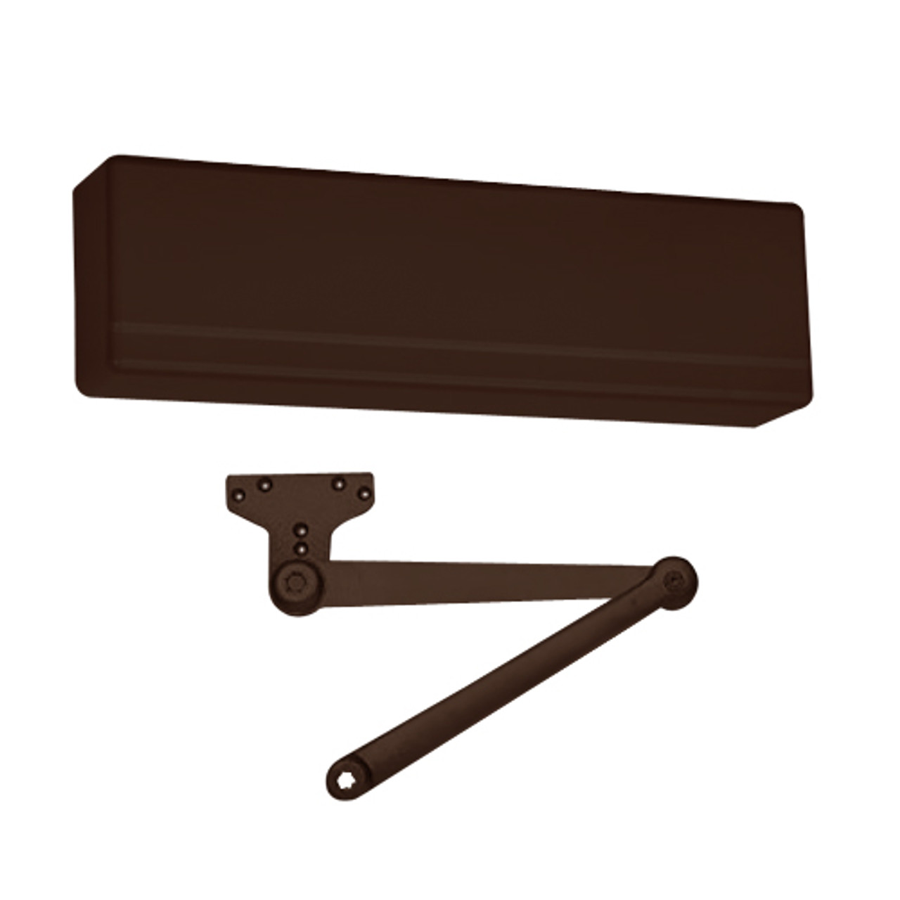 351-PH10-10BE-LH Sargent 351 Series Powerglide Door Closer with Heavy Duty Friction Hold Open Parallel Arm in Dark Oxidized Satin Bronze